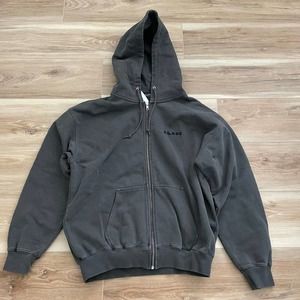 NWT XLARGE Pigment Dyed Embossed Zip Hoodie Sweatshirt S